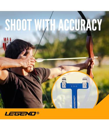 LEGEND T-Shaped Bow Square - Tuning Accessory for Compound & Recurve Bows - Aluminium Alloy Precision Ruler  Metal Clips - Nocking Point Position Adjustment & Measurement Tool - Archery Accessories Blue - Buy Online on SooperMarket.com