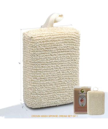 CROVIN Bath Shower Wash Sponge for Men and Women - Gentle Exfoliating Sponge for a Refreshing Bath Experience - Buy Online on SooperMarket.com