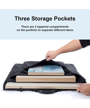 JJRING 24x36 Art Portfolio Tote Bag - Large Carrying Case with Shoulder Strap and Handle - Buy Online on SooperMarket.com
