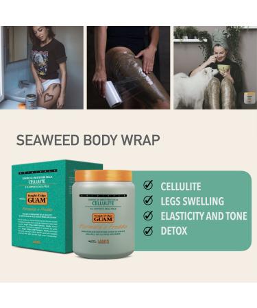 GUAM Cold Formula Seaweed Body Wrap 500gr - Cooling Anti-Cellulite Wrap for Thighs & Legs | Mud Mask for Body Sculpting & Firming - Buy Online on SooperMarket.com