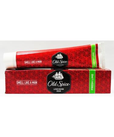 OLD SPICE LATHER SHAVING CREAM - LIME - 70g x 4