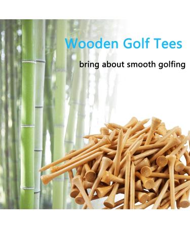 Zivisk Wooden Golf Tees 3-142-342-181-12 Available100 Count Bamboo Tee Golf (Natural Color White Black Green Blue Red Pink) 3 14 inch Natural Color - Buy Online on SooperMarket.com