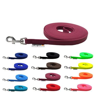 Track leash for dogs Biothane dog leash medium / large dogs width 16mm / 3m / 5m / 10m / 15m (3m without hand loop bordeaux) 3m without hand loop bordeaux