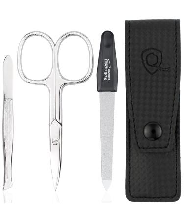 marQus Manicure Set 3 pieces travel set with file from Solingen nail care set nail scissors set and nail set 11. Carbon