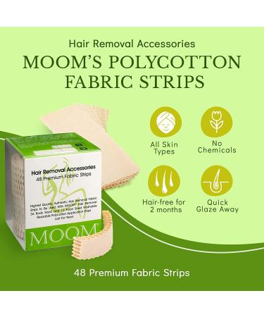 MOOM Polycotton Waxing Strips for Women - 48 Count (Pack of 1) - Buy Online on SooperMarket.com