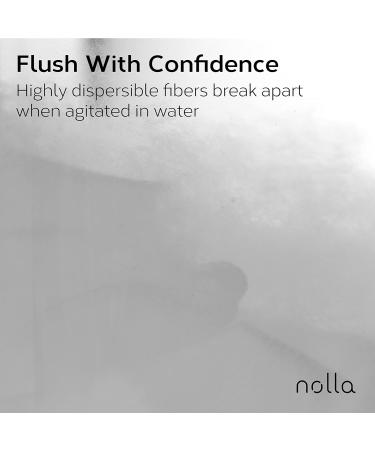 Nolla Flushable Wipes - 100% Plant-Based, Plastic-Free, Biodegradable - Unscented with Aloe & Vitamin E - Septic & Sewer Safe - 360 Count (6 Packs of 60) - Buy Online on SooperMarket.com