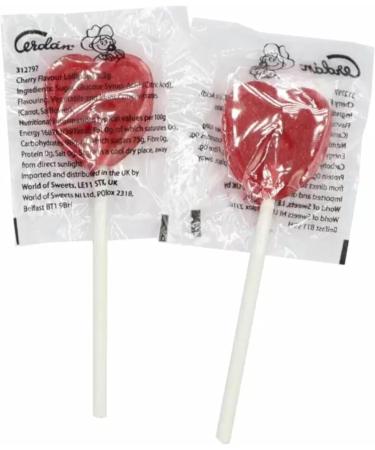 Cherry Heart Shape Lollipops/Lolly. PACK OF 30 .Ideal for Party Favours Weddings baby shower baby shower Birthdays Anniversary and Valentines decorations - Buy Online on SooperMarket.com