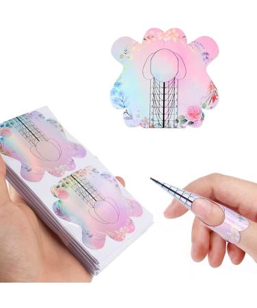 Nail templates 120 butterfly nail stencils self-adhesive modeling stencils for fingernails for gel nails & nail extension colorful stencils multiple color