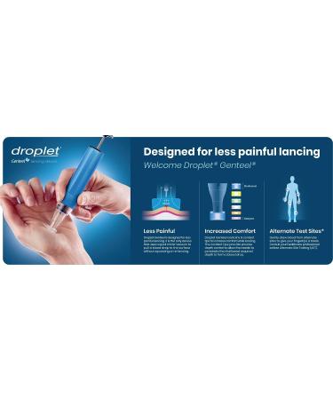 Droplet Genteel Lancing Device with 6 Depth Control Contact Tips, Vacuum Technology for Less Painful Testing - 1ct Box - Buy Online on SooperMarket.com