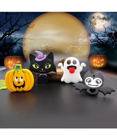 PAPACHOO Halloween Teething Toys 2 Pack - Soft Silicone Baby Soothing Teethers (Orange & Kitten) - Buy Online on SooperMarket.com