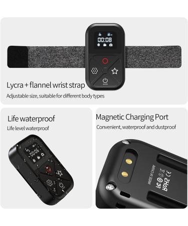 TELESIN Smart Remote Control for GoPro 11/10/9/8 Action Cameras | LCD Indicator, Magnet Charger, Hand Strap | 50-80m Range | Action Camera Accessories - Buy Online on SooperMarket.com