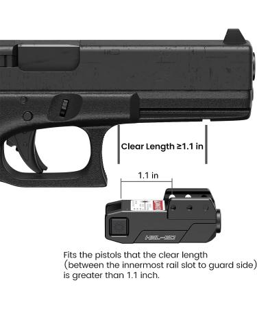 VOTATU H3L-GC Green Pistol Laser Sight | Ultra Low Profile Circle Dot Laser | Strobe Mode | USB Rechargeable - Buy Online on SooperMarket.com