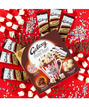 Hot chocolate gift with hot chocolate options of galaxy hot chocolate sachets hot chocolate drops popcorn marshmallows and sugar star sprinkles toppings for kids and adults - Buy Online on SooperMarket.com