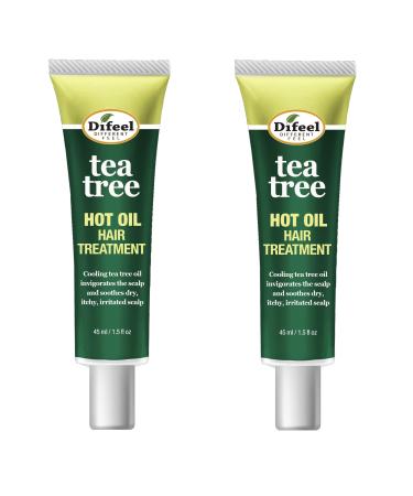 Difeel Hot Oil Hair Treatment with Tea Tree Oil 1.5 oz. (Pack of 2)