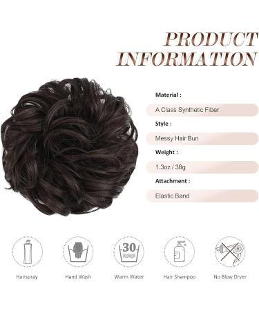 FESHFEN Messy Bun Hair Piece Synthetic Chignon Ponytail Hair Extension Medium Brown 38g - Updo Hairpiece for Women, Girls, Kids - Pack of 1 - Buy Online on SooperMarket.com