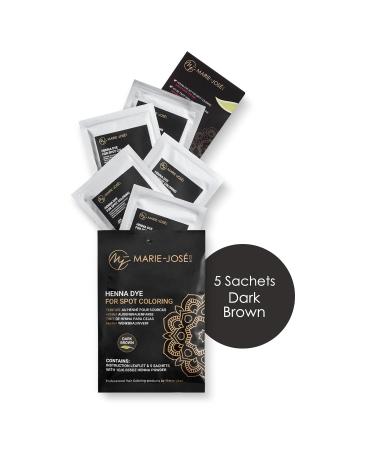 Marie-Jos & Co Henna Dye Set - Professional Grade Dark Brown Henna Tint for Spot Coloring - 50 Applications - International Shipping Available - Buy Online on SooperMarket.com