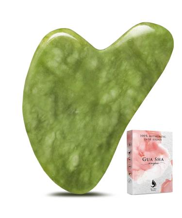 Jade Roller for Face - Jade Gua Sha Set Gua Sha Beauty Roller Face Roller Gua Sha Facial Tools Jade Roller & GuaSha Face Massager, Skin Care Tools & Facial Beauty Products (a - Jade)
