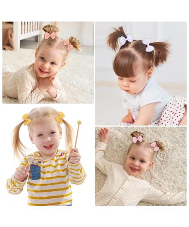 40 Pieces Baby Girls Hair Loops with Elastic Ties | Seamless Soft Ponytail Holders - Cute Hair Accessories for Kids - Buy Online on SooperMarket.com