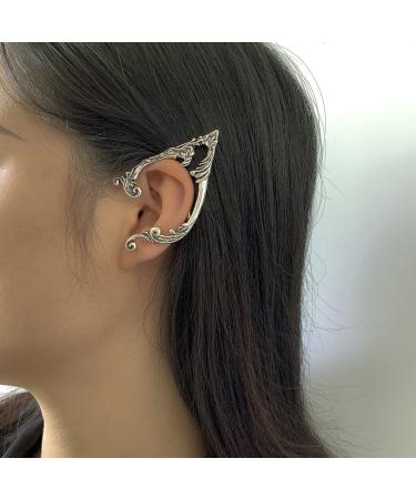 BETHYNAS Gothic Elf Ear Cuffs with Piercing Punk Earring Studs | Creative Contour Earrings for Cosplay and Statement Jewelry - Buy Online on SooperMarket.com