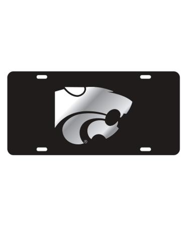 Craftique Kansas State University Silver on Black Laser Cut Inlaid Mirror Tag
