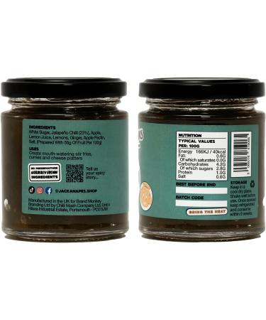 Jalape o Chilli Jam by Jackanapes 190g - Mild Vegan Chilli Condiment Made with Jalape os Apples and Lemons - Made in the UK - Buy Online on SooperMarket.com