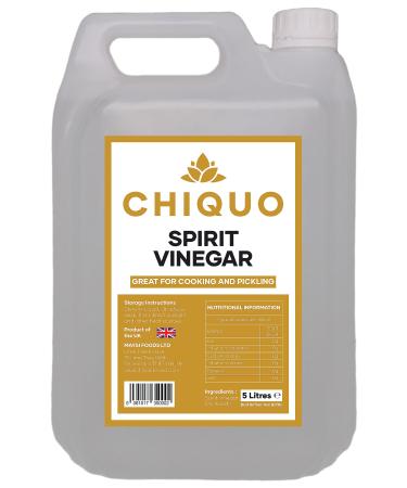 Chiquo White Spirit Vinegar 5 Litres - Multi-Purpose - Suitable for Cooking | Pickling | Marinating | Cleaning | Baking 5.00 l (Pack of 1)