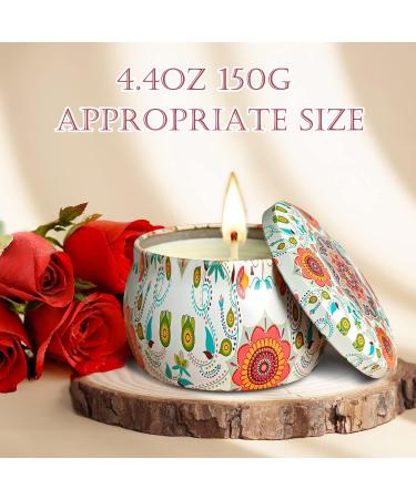 Scented Soy Wax Candle - Stress Relief Aromatherapy Gift for Women | Mother's Day, Christmas, Birthday, Valentine's | Rose Scented Candle for Home and Yoga - Buy Online on SooperMarket.com