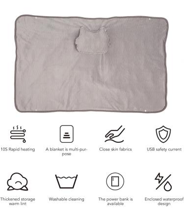Atyhao Electric Blanket & Warming Scarf - Washable Soft Shoulder Blanket for Comfort (Gray Cat) - International Shipping Available - Buy Online on SooperMarket.com