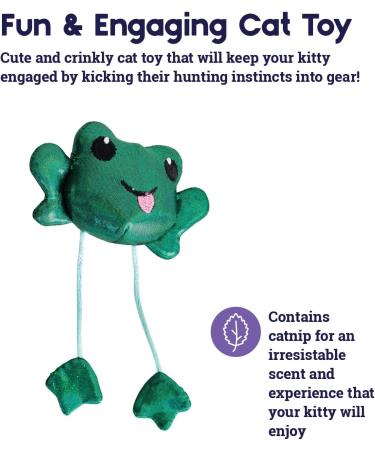 Petstages Toss N Dangle Frog - Interactive Cat Toy with Catnip | Fun Frog Design for Happy Cats - Shop Internationally! - Buy Online on SooperMarket.com