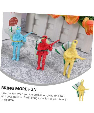 Vaguelly 90 STK Parachute Toys Set - Outdoor Fun for Kids | Mini-Soldier Parachute Playset | International Shipping Available - Buy Online on SooperMarket.com