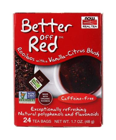 Now Foods Real Tea Better Off Red Caffeine-Free 24 Tea Bags 1.7 oz (48 g)