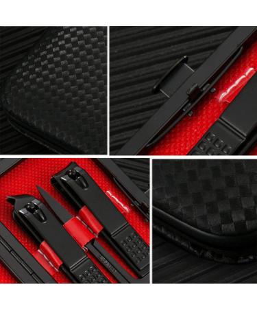 Ikadiya 7-Piece Professional Manicure Set - Durable Stainless Steel Nail Clips & Pedicure Essentials - Travel-Friendly & Stylish (Black) - Buy Online on SooperMarket.com