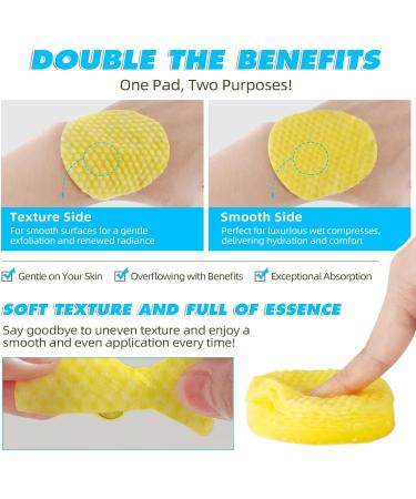 Turmeric Cleansing Pads for Oily & Sensitive Skin | 60PCS Gentle Pads to Combat Acne Blemishes & Dullness | Balance Skin Oil - Buy Online on SooperMarket.com