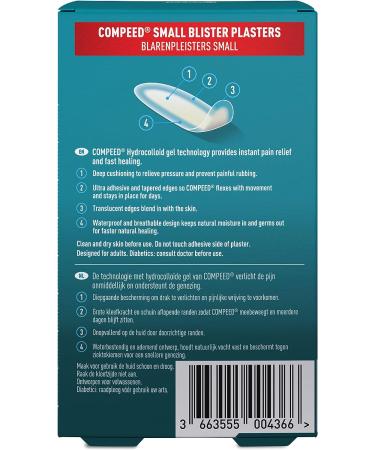 Compeed Small Blister Plasters - 7 Hydrocolloid Foot Treatment Pads - Heal Fast - Plastic-Free Eco Pack - 7 Count - Buy Online on SooperMarket.com