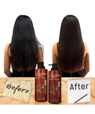 Moroccan Argan Oil Sulfate Free Shampoo and Conditioner Set - Repair and Hydrate Damaged, Dry, Curly, Frizzy Hair - Thickening for Fine/Thin Hair - Color and Keratin Safe - Buy Online on SooperMarket.com