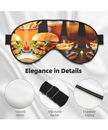 Chicken Leg Burger Sleep Mask - Adjustable & Breathable Eye Mask for Comfort | Fashionable International Shipping - Buy Online on SooperMarket.com
