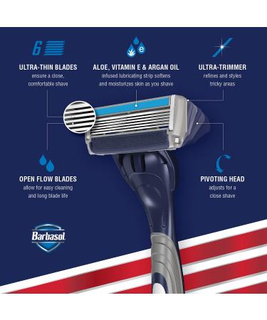 Barbasol Ultra 6 Plus Premium Disposable Razor Value Pack - 9 Razors - Buy Online on SooperMarket.com