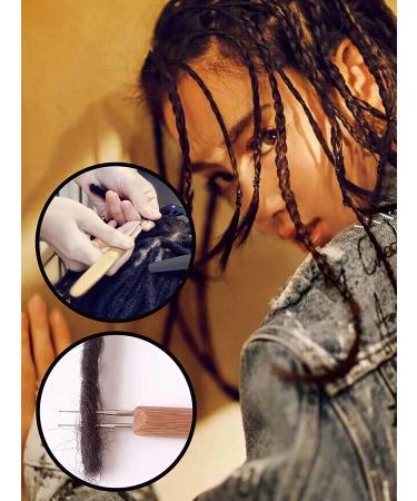 Dreadlock Crochet Hooks Set with Bamboo Handle - 0.75mm Hooks (1, 2, 3) for Hair Weaving - Dreadlock Tool Set - Buy Online on SooperMarket.com