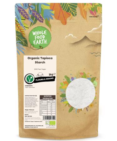 Wholefood Earth Organic Tapioca Starch 2 kg | GMO Free | Vegan | Certified Organic 2kg