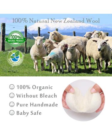 Buy 6-Pack Premium Wool Dryer Balls - Natural Fabric Softener Hypoallergenic & Baby Safe | Eco-Friendly Laundry Solution - Buy Online on SooperMarket.com