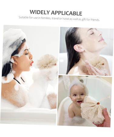 Angoily 2pcs Exfoliating Bath Sponge Loofah Ball Set - Foam Shower Scrubber & Strainer for Deep Cleansing - International Shipping Available - Buy Online on SooperMarket.com