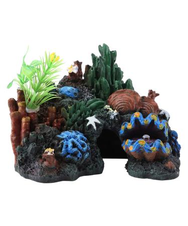 Aquarium Coral Rock Decoration Coral Reef Ornament Vivid Artificial Resin Coral Cave Environments Ornaments Aquarium Fish Tank Resin Decorations