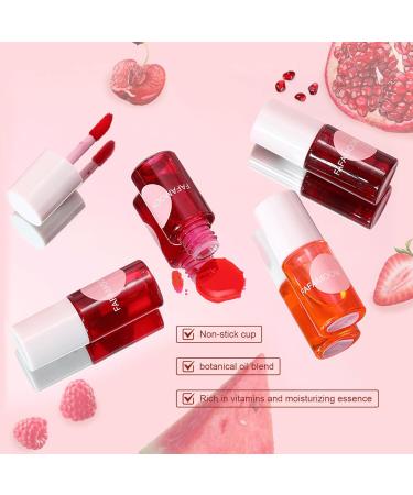 4 PCS Lip Glaze Set - Natural Waterproof Lip Gloss | Long-Lasting Non-Sticky Fruit-Flavored Lip Stain for Daily Use - Buy Online on SooperMarket.com