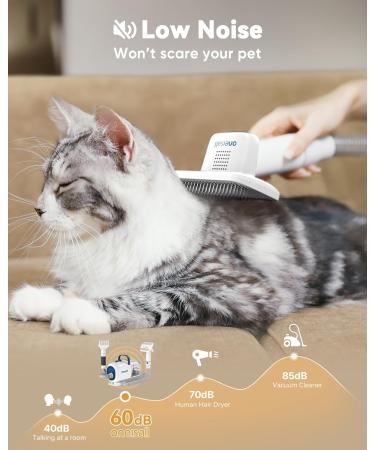 oneisall Dog Grooming Kit | Vacuum Blow Dryer & Clippers | 8 Tools for Shedding & Trimming | 7 Heat Levels | 2.5L Capacity - Buy Online on SooperMarket.com