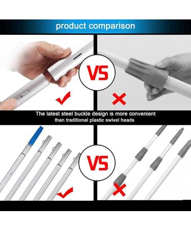 Telescopic Water Fed Pole for Cleaning Conservatory Roofs Photovoltaic Panels and Windows Suitable for Cleaners 35cm Brush Head 10M/33FT - Buy Online on SooperMarket.com