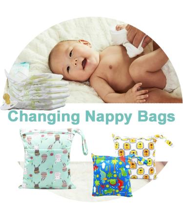 Wet Bag 3 PCS Nappy Bag for Cloth Diapers - Waterproof Reusable Produce Bags with Handle and Zipper Pockets - Ideal for Travel, Beach, Gym - White - Buy Online on SooperMarket.com