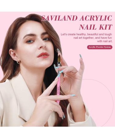 Buy Saviland Acrylic Nail Set - Complete Acrylic Powder & Liquid Kit with Nail Brush Base & Top Gel for Perfect Nail Art - Ideal Acrylic Starter Set - Buy Online on SooperMarket.com