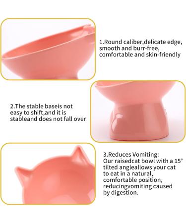 3 PCS Raised Cat Bowl Elevated Cat Feeding Bowls with Stand Tilted Pet Dog Cat Bowl Anti-Tipping Anti Vomit Cat Food Bowl Feeding Water Bowl Cat Dishes 15 Tilted Raised Cat Feeder - Buy Online on SooperMarket.com