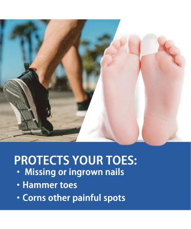 Anggrek Soft Gel Toe Protectors - 6pcs Toe Caps for Ingrown Toenails with 5pcs Toe Sleeves Care Patch - Buy Online on SooperMarket.com