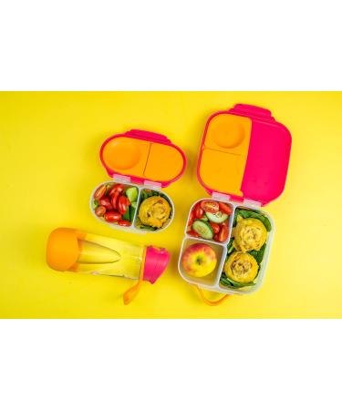 b.box Strawberry Shake Reusable Food Storage Container with 2 Sealed Compartments and Clip - Perfect Snack Box for Kids - Buy Online on SooperMarket.com